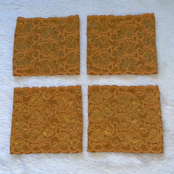 Gold Mustard Lace Boot Cuffs - Picture 4 of 8